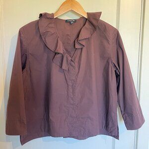 Soeur 'Martine' Ruffle collar cotton blouse LIKE NEW sz 34